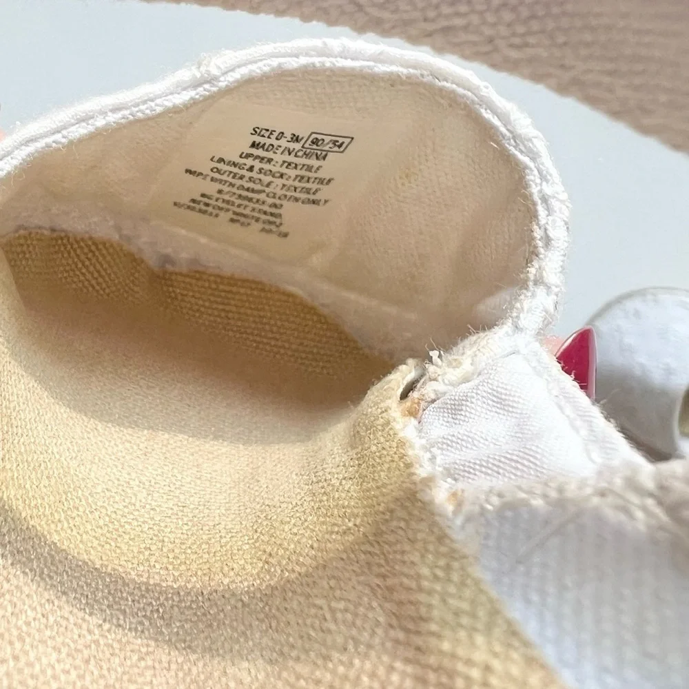 GAP & Old Navy Blue Chambray & White Eyelet Shoes | Baby Girl 0-3 Months
